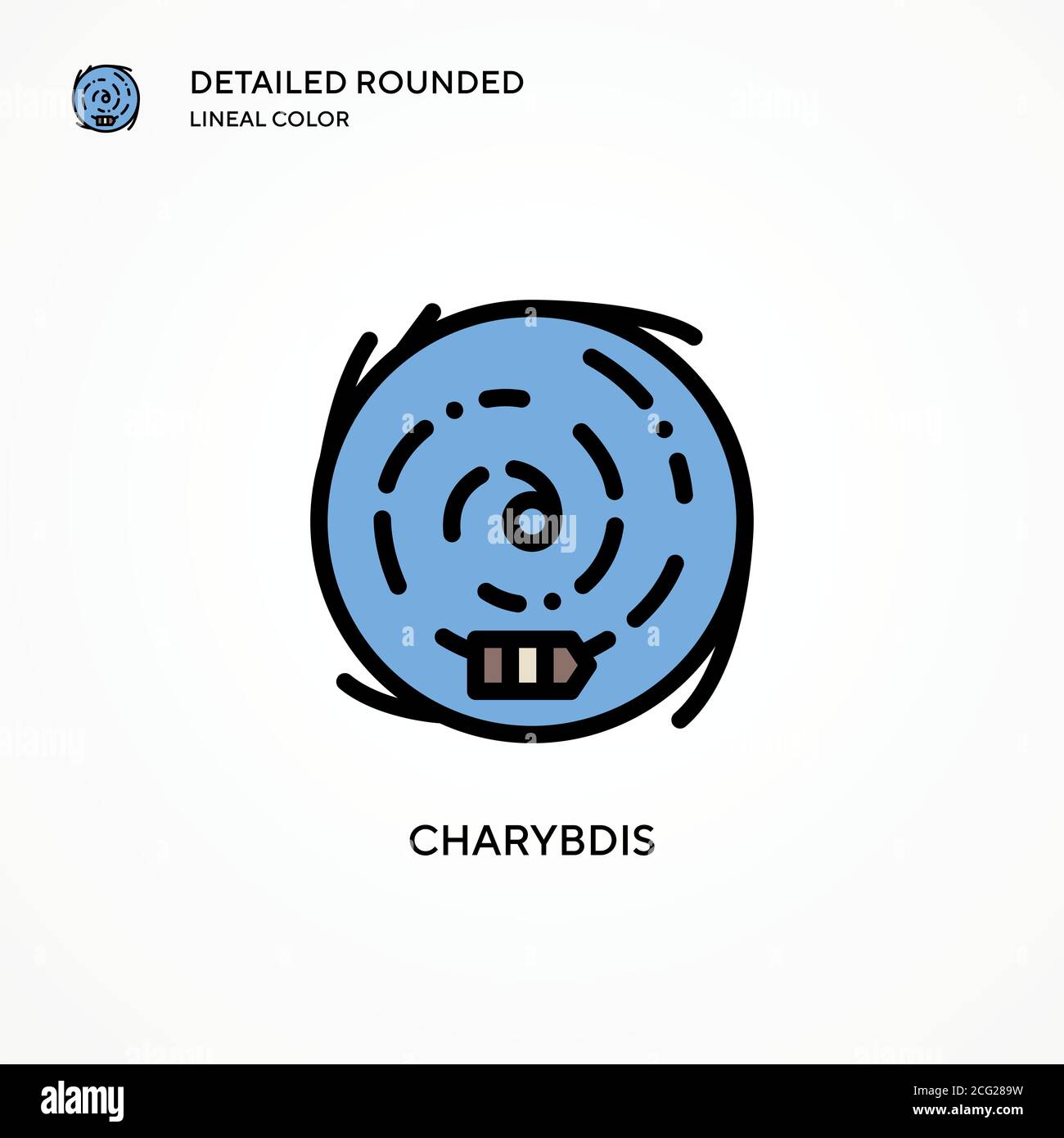Charybdis-Vektor-Symbol. Moderne Vektorgrafik Konzepte. Einfach zu bearbeiten und anzupassen. Stock Vektor
