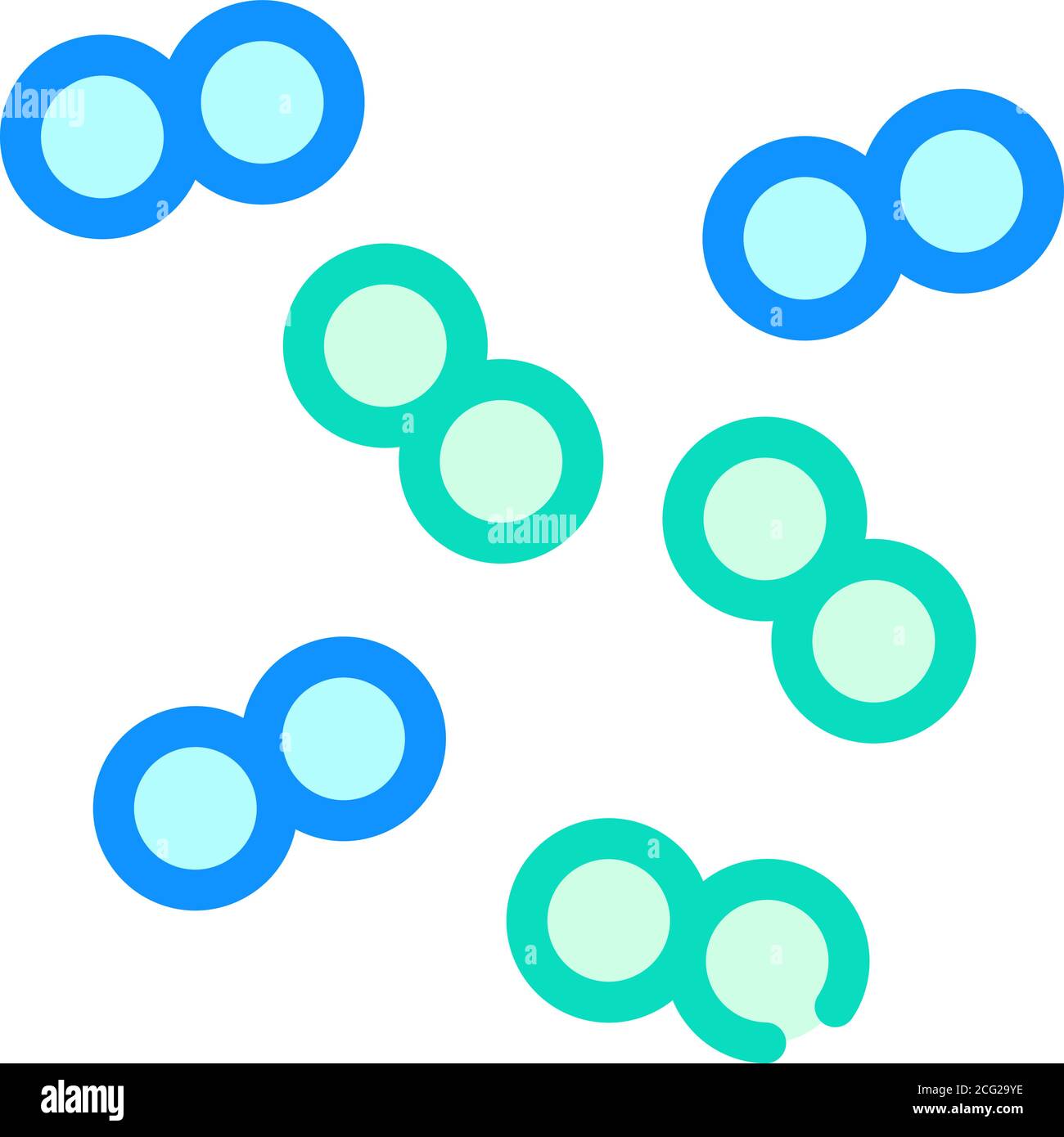 Pneumokokken-Infektion Farbe Symbol Vektor isolierte Illustration Stock Vektor
