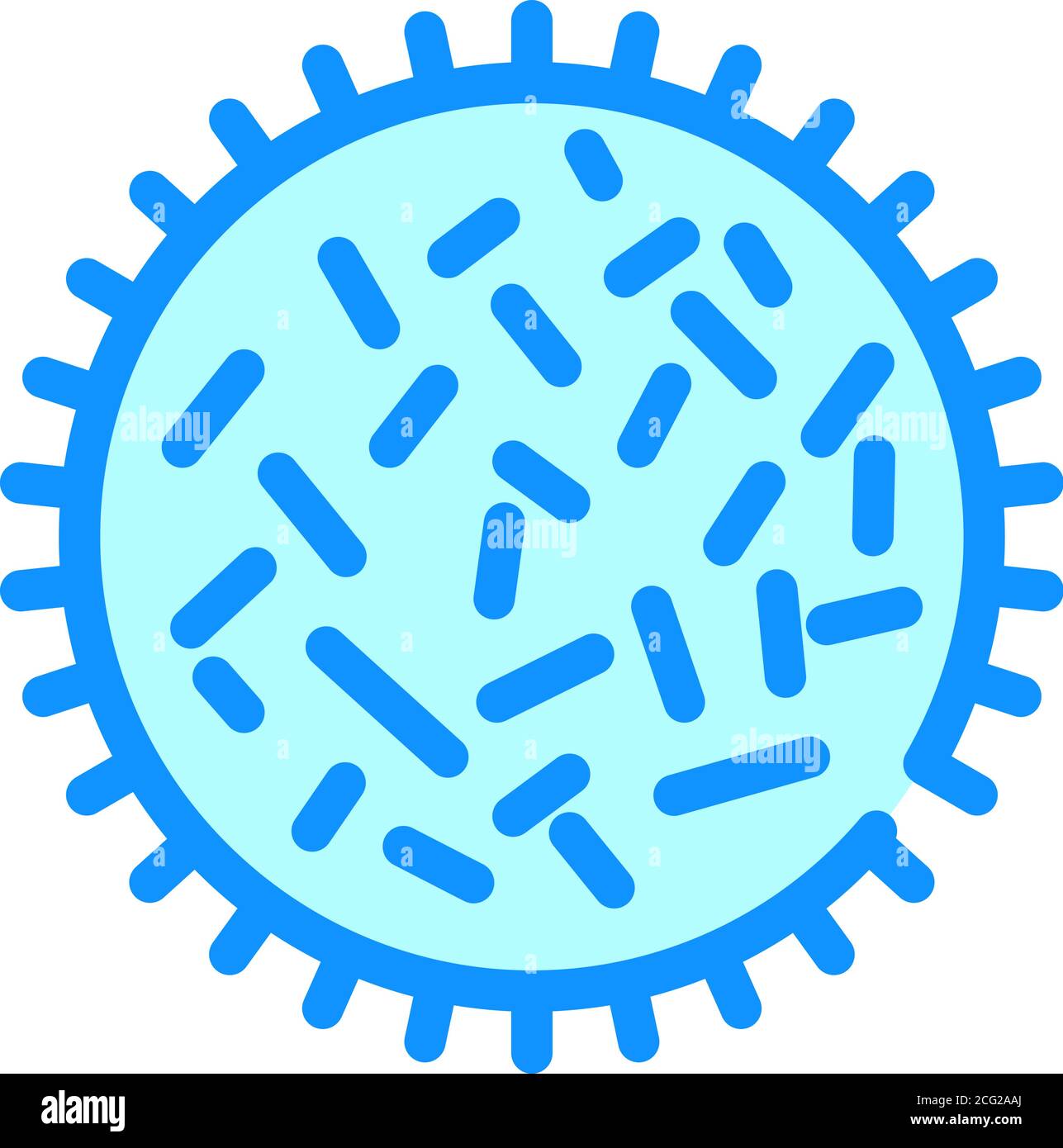 Ungesunde Bakterien Farbe Symbol Vektor isoliert Illustration Stock Vektor