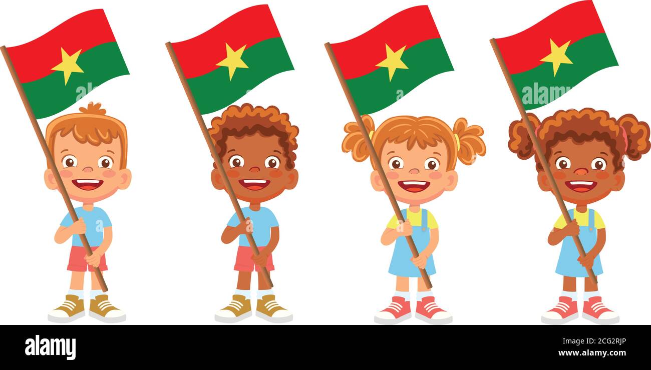 Burkina Faso Flagge im Handset Stock Vektor