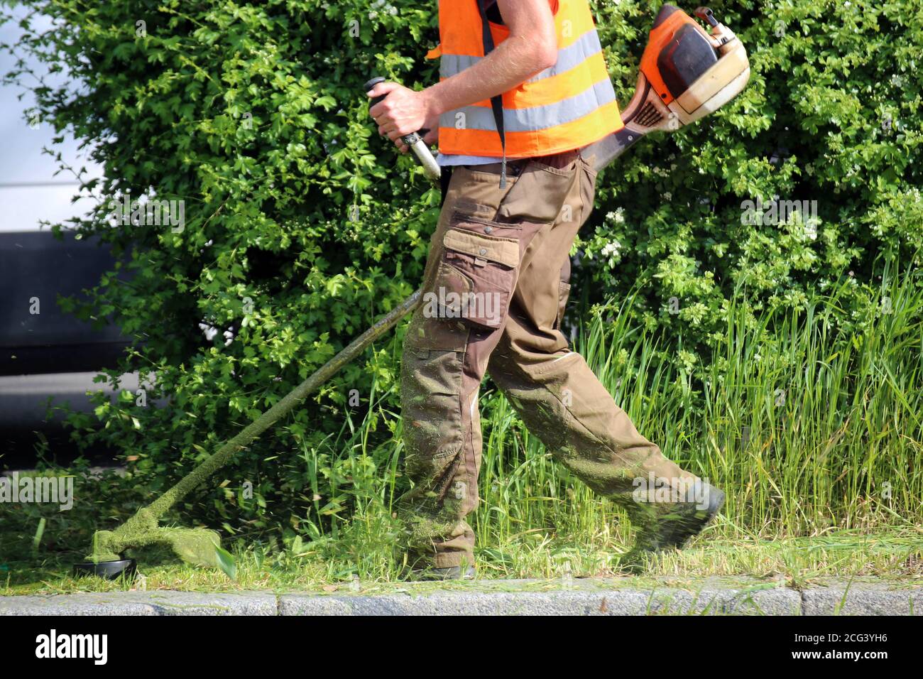 Außenpflege, Landschaftspflege Stockfoto