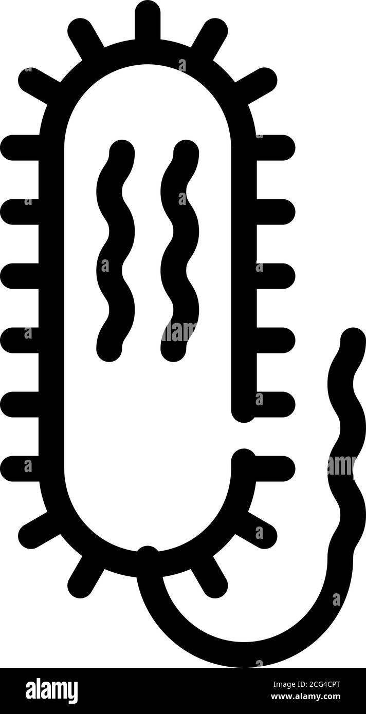 vibrio cholerae Linie Symbol Vektor isolierte Illustration Stock Vektor