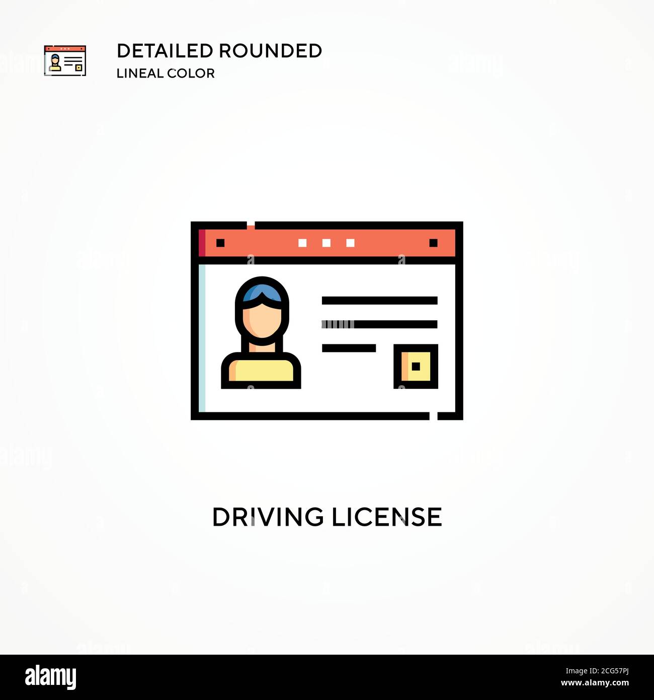 Vektorsymbol für den Führerschein. Moderne Vektorgrafik Konzepte. Einfach zu bearbeiten und anzupassen. Stock Vektor