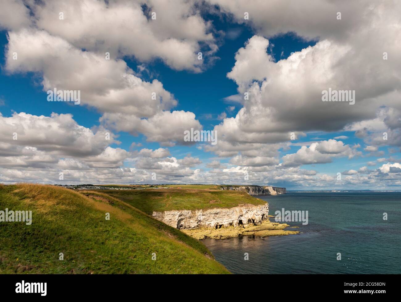 Flamborough Head, Küstenlinie, East Riding of Yorkshire, England, Großbritannien Stockfoto