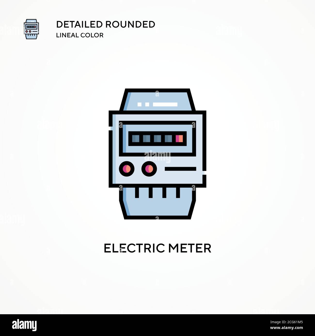 Vektorsymbol für elektrisches Messgerät. Moderne Vektorgrafik Konzepte. Einfach zu bearbeiten und anzupassen. Stock Vektor