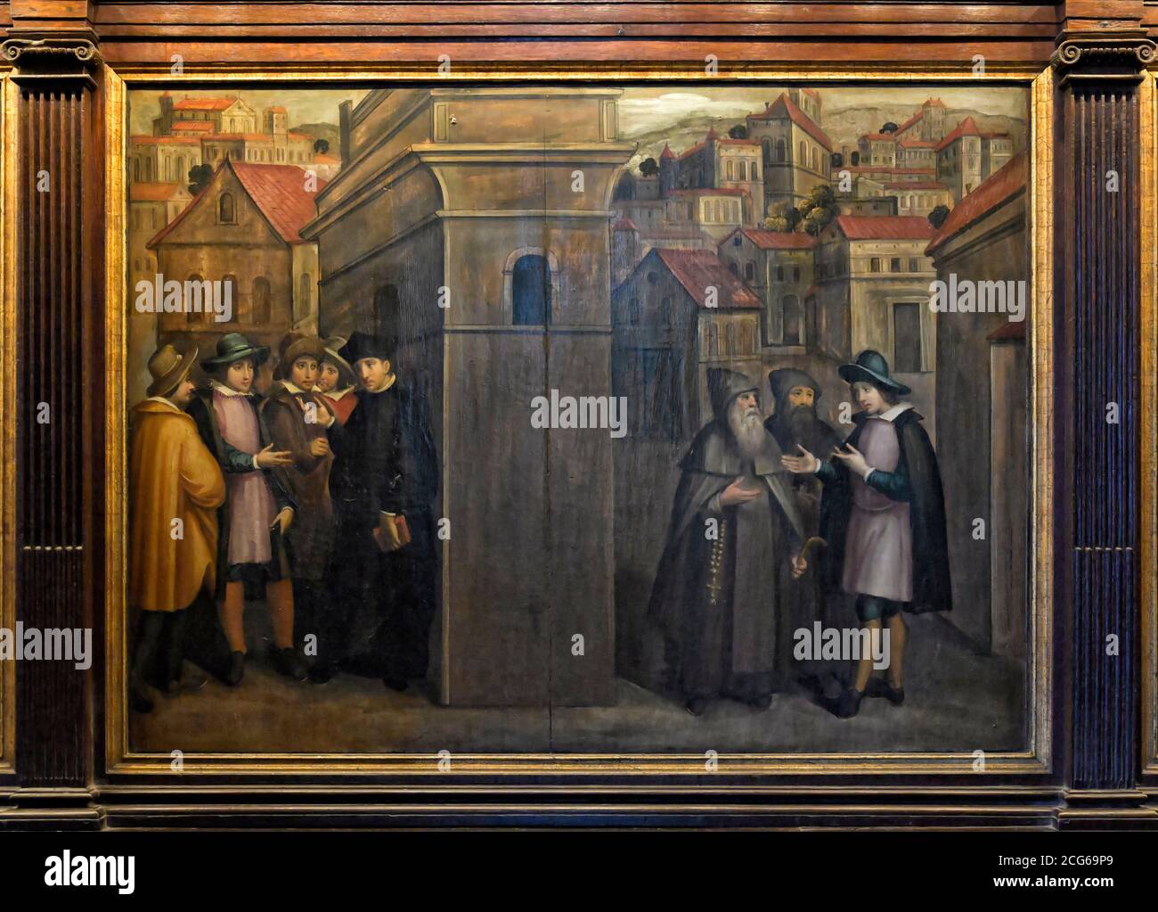 Retabel von St. Jerome in der Sakristei, St. Jerome, Geistliche und Eremiten, Kirche Santa Maria de Belem, Kloster der Hieronymiten, Mosteiro dos J Stockfoto