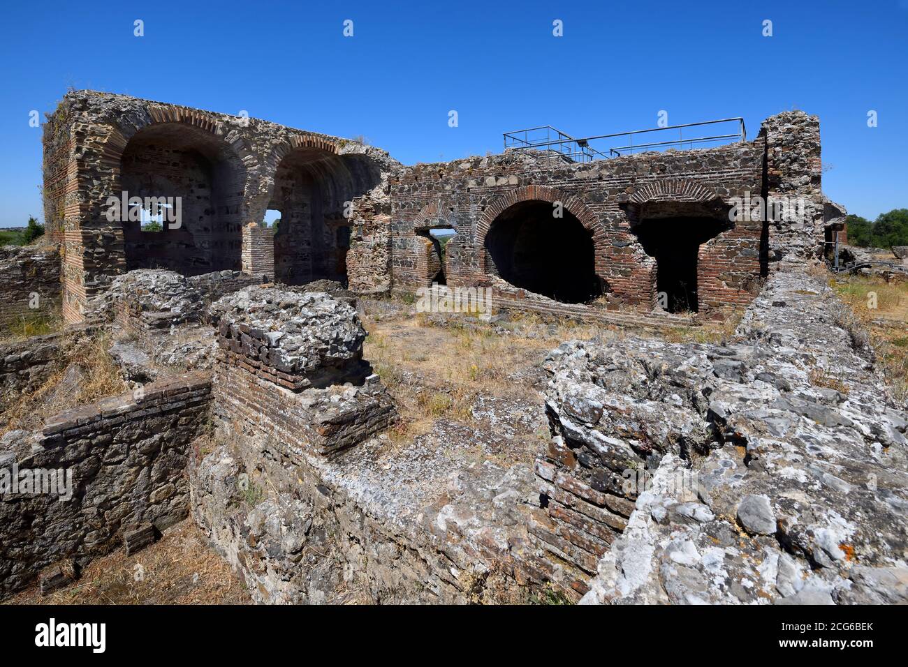 Römische Ruinen von Sao Cucufate, Bath, Vila de Frades, Vidigueira, Alentejo, Portugal Stockfoto