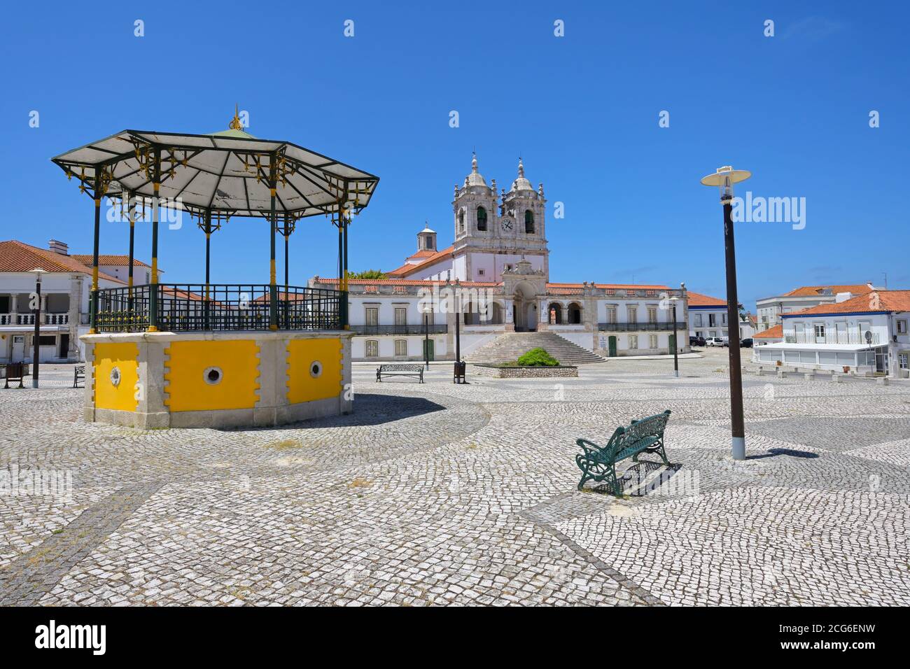 Kirche der Muttergottes von Nazare, Largo Nossa Senhora da Nazare, Dorf Sitio, Nazare, Bezirk Leiria, Portugal Stockfoto