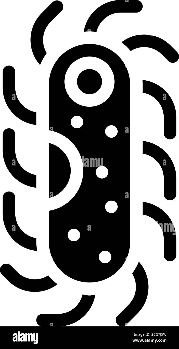 Protozoa Malaria Glyphe Symbol Vektor isolierte Illustration Stock Vektor