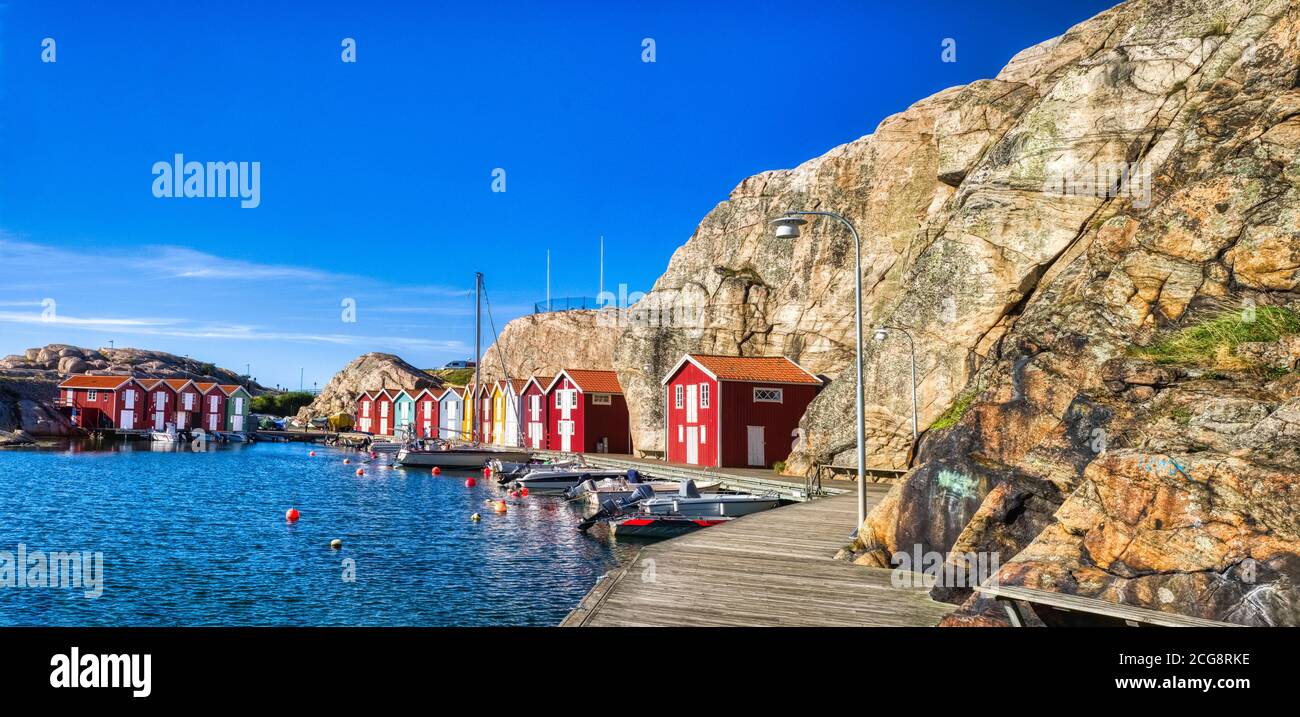 Der berühmte Blick auf Smogen an der schwedischen Westküste Stockfoto