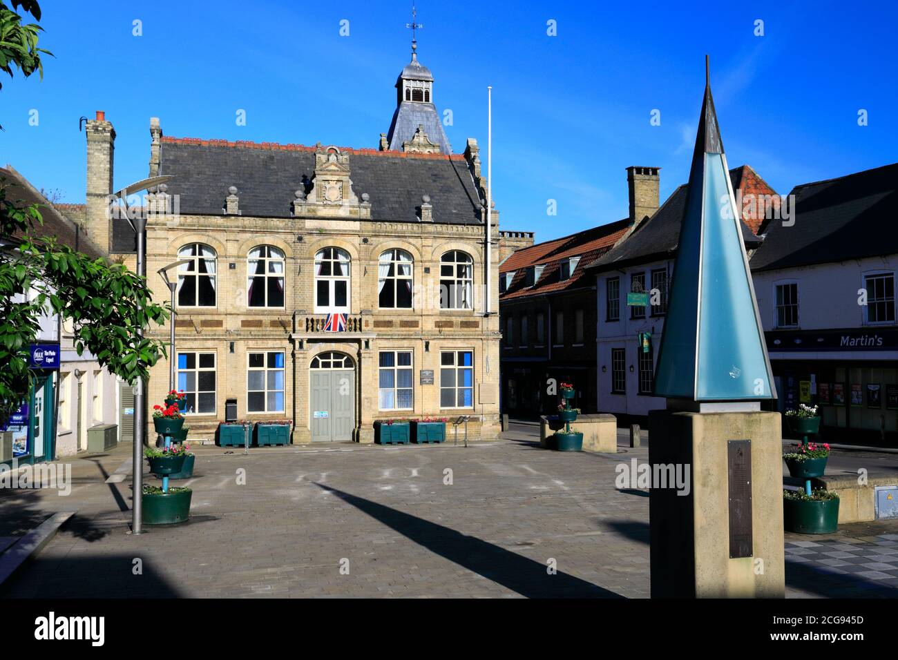 The Town Square, Downham Market Town, Norfolk County, England; Großbritannien Stockfoto