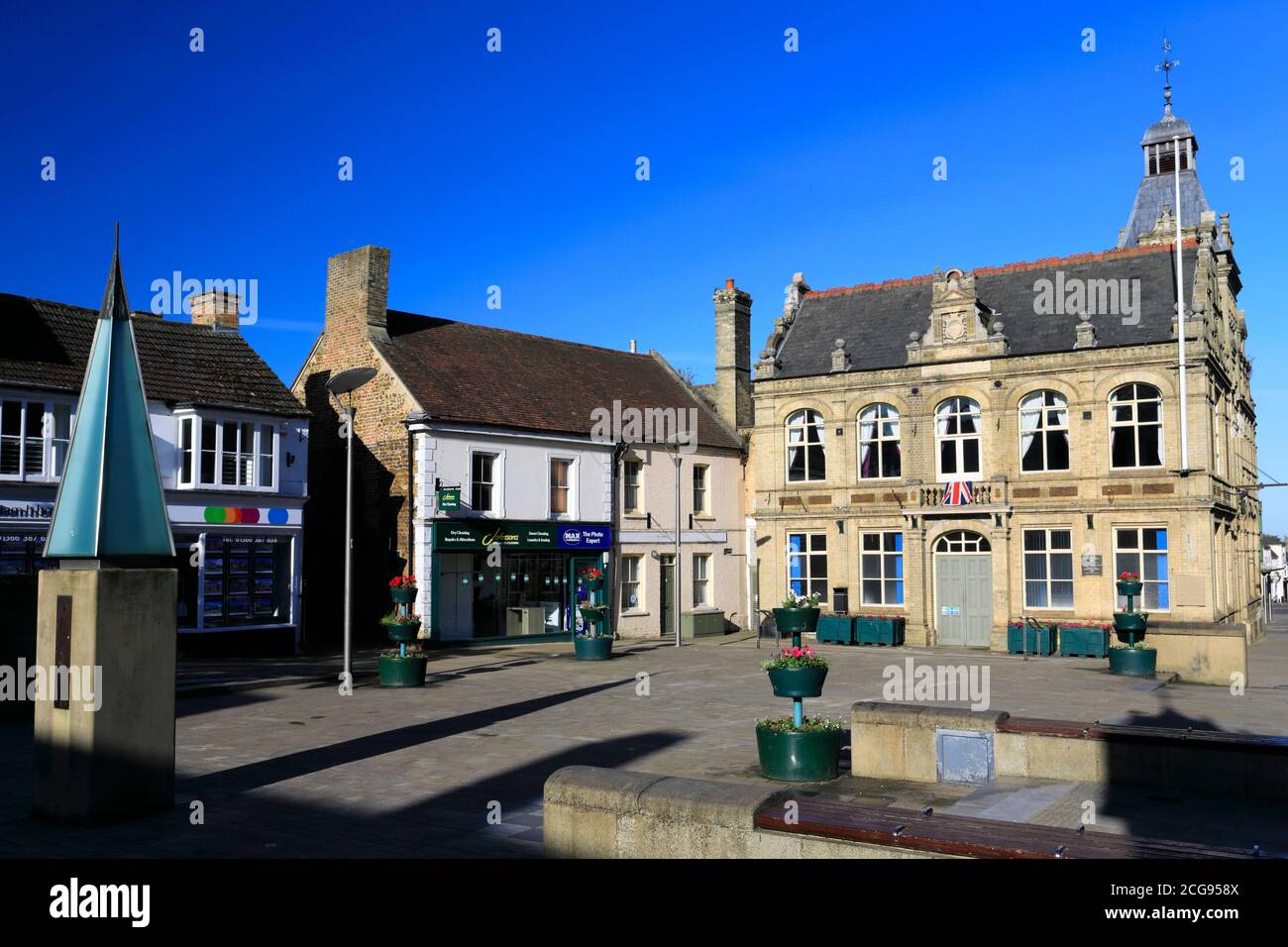 The Town Square, Downham Market Town, Norfolk County, England; Großbritannien Stockfoto
