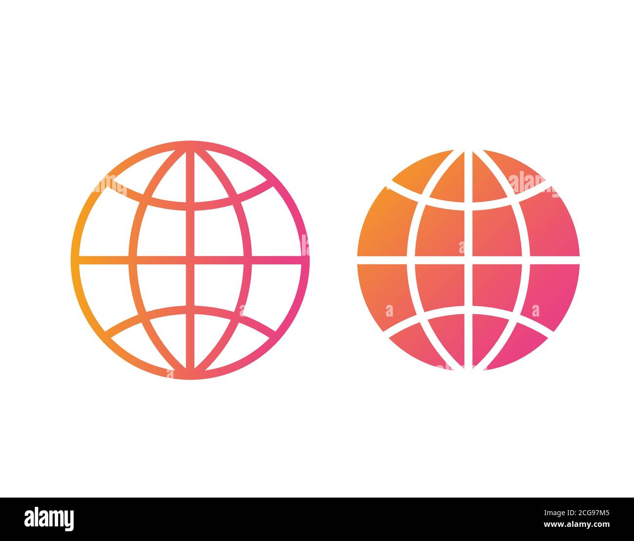 Der Vektor-Gradient rosa bis orange Junk Food Donut Dessert Symbol für Kuchenlinie Stock Vektor