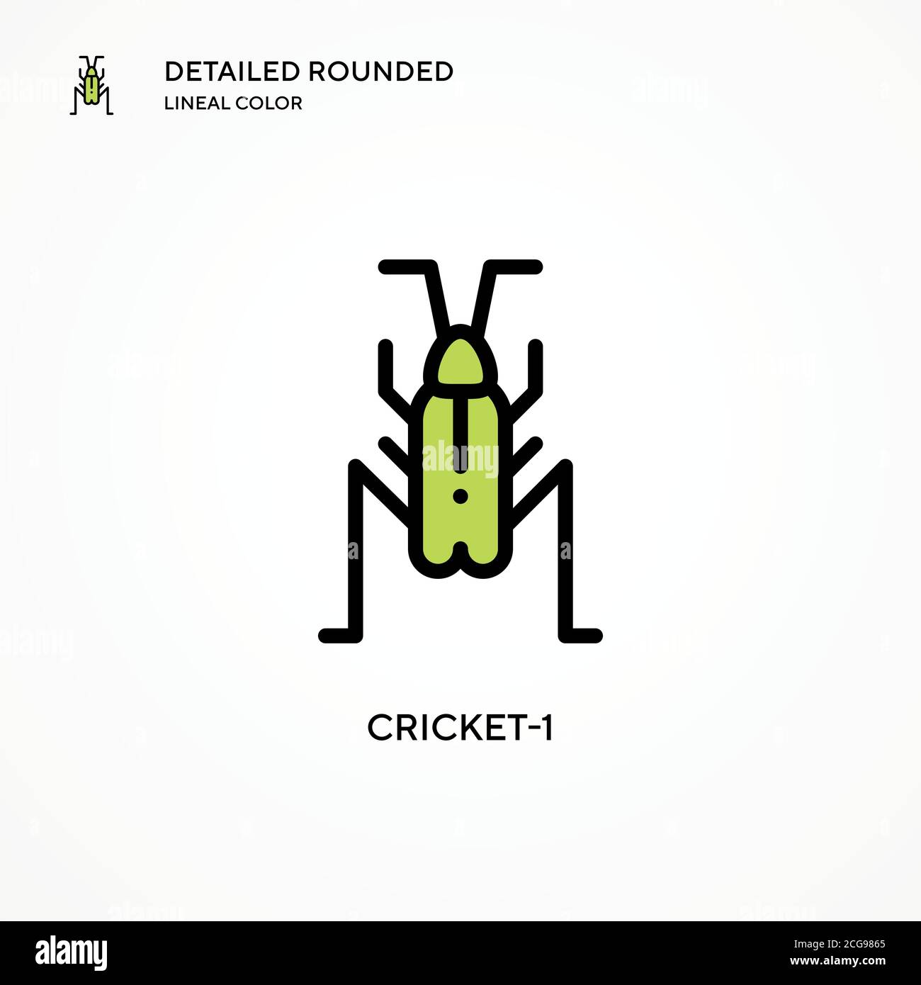 Cricket-1 Vektorsymbol. Moderne Vektorgrafik Konzepte. Einfach zu bearbeiten und anzupassen. Stock Vektor