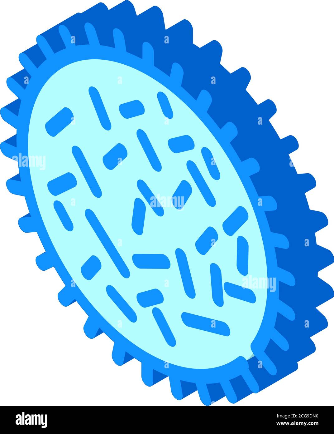 Ungesunde Bakterien isometrischen Symbolvektor isolierte Illustration Stock Vektor
