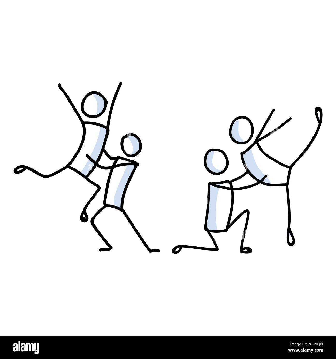 Hand Homosexuell männlich stickman Ballett Tänzer Set