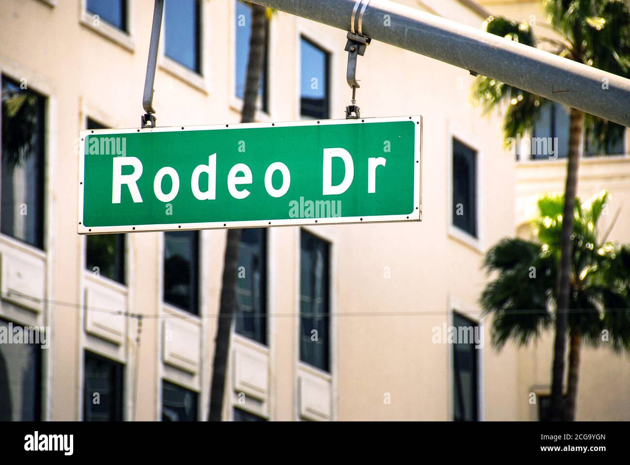 Los Angeles, Kalifornien, USA - März 2009: Straßenschild am Rodeo Drive in Beverly Hills Stockfoto