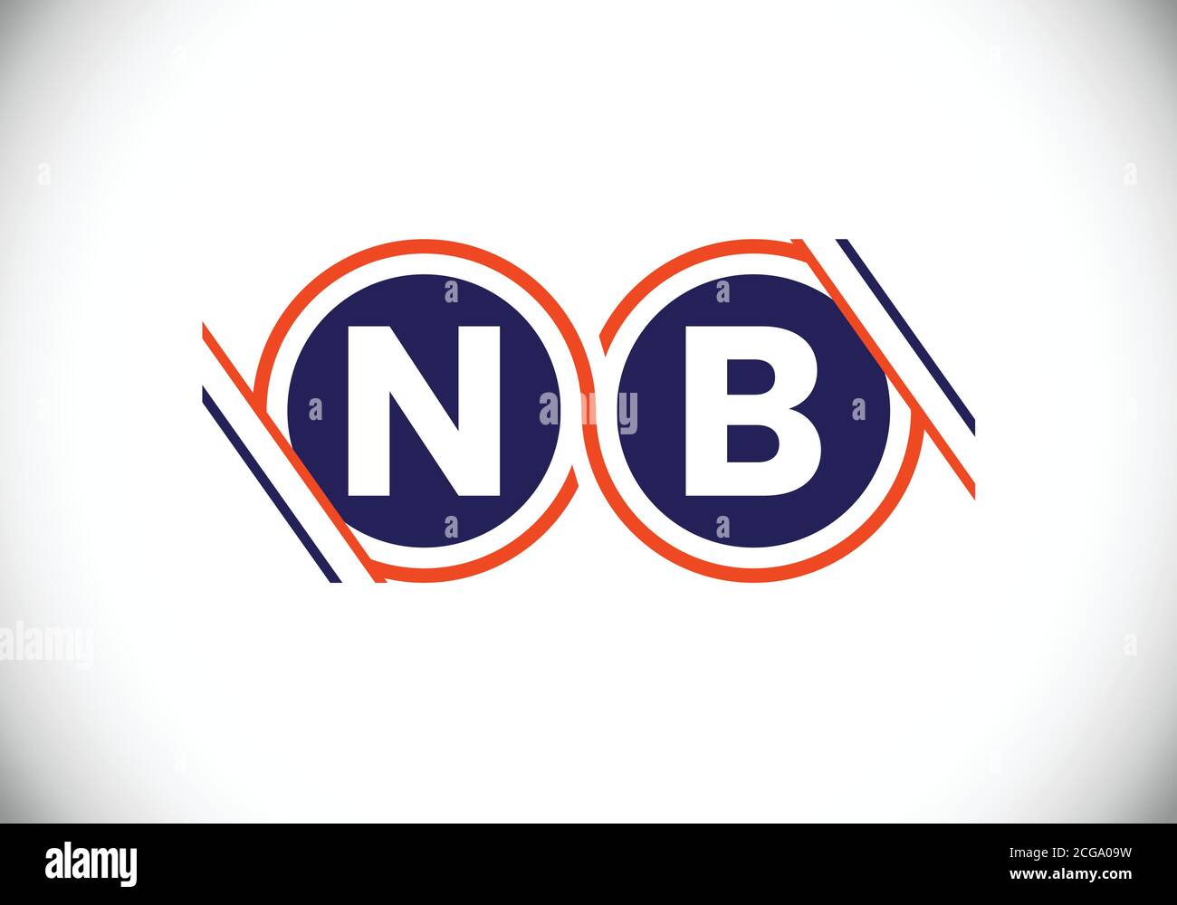 Initial Monogram Letter N B Logo Design Vektor-Vorlage. N B Logo-Design mit Buchstabe Stock Vektor