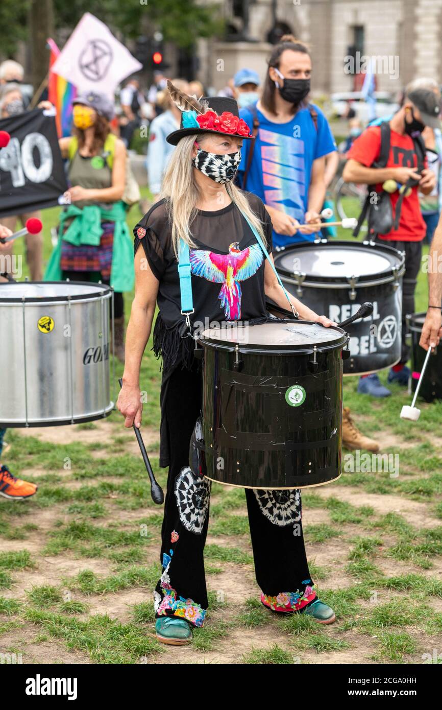 London 9. September 2020 Extinction Rebellion Protests, Parliament Square London UK Credit: Ian Davidson/Alamy Live News Stockfoto
