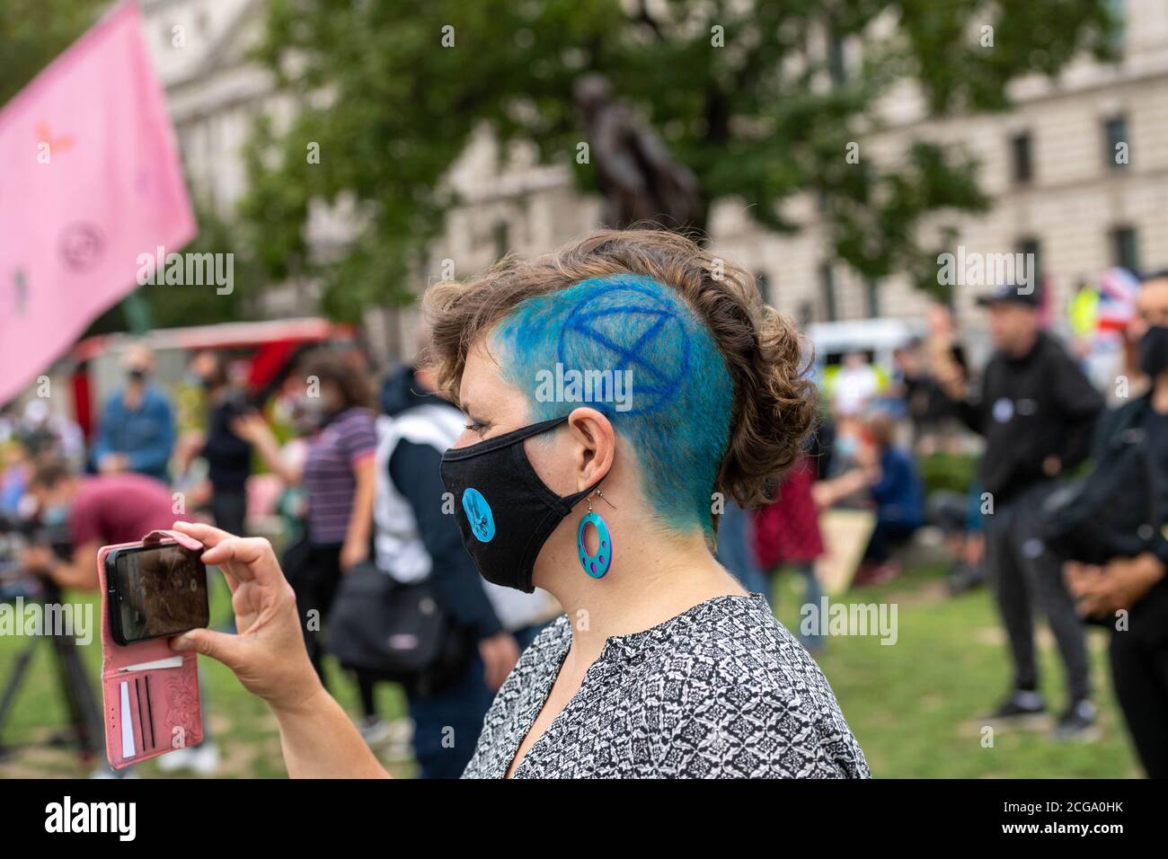 London 9. September 2020 Extinction Rebellion Protests, Parliament Square London UK Credit: Ian Davidson/Alamy Live News Stockfoto