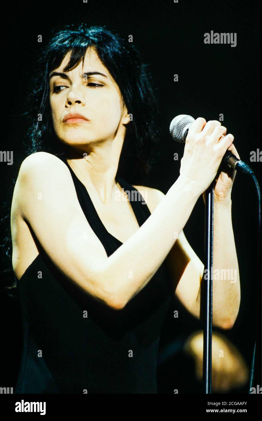 Die kanadische Schauspielerin und Sängerin Carole Laure tritt in Lyon, Frankreich, auf Stockfoto