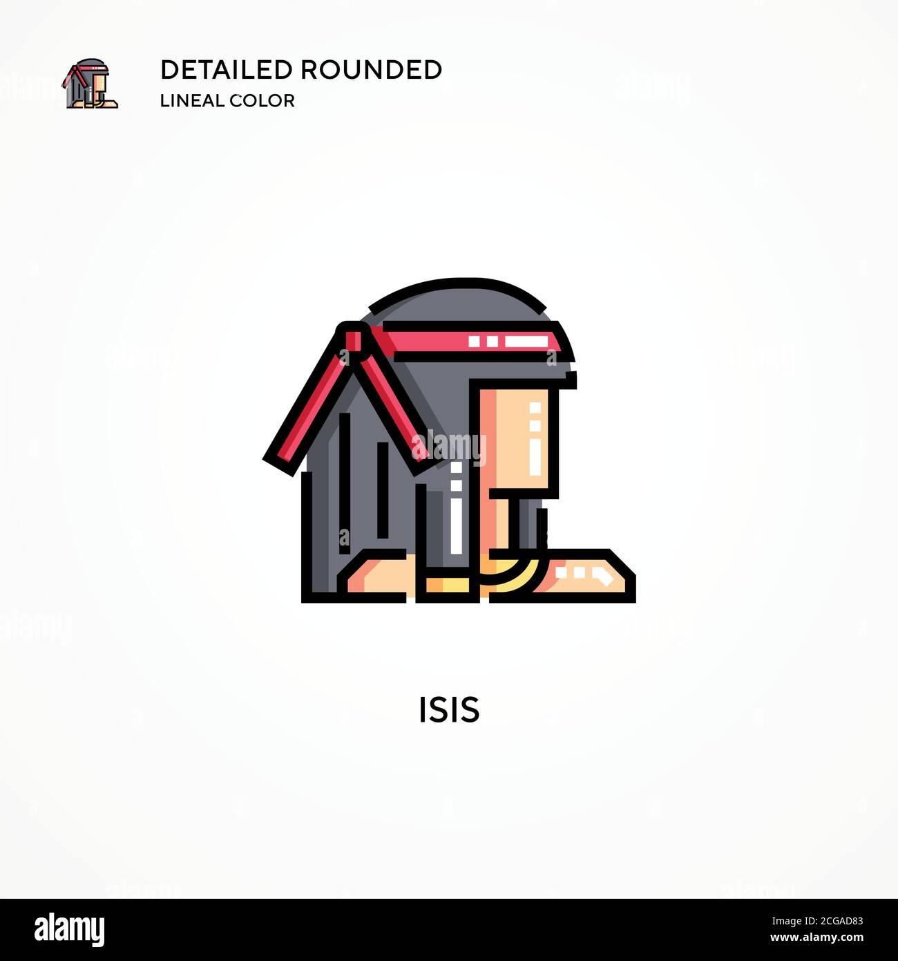 ISIS-Vektorsymbol. Moderne Vektorgrafik Konzepte. Einfach zu bearbeiten und anzupassen. Stock Vektor