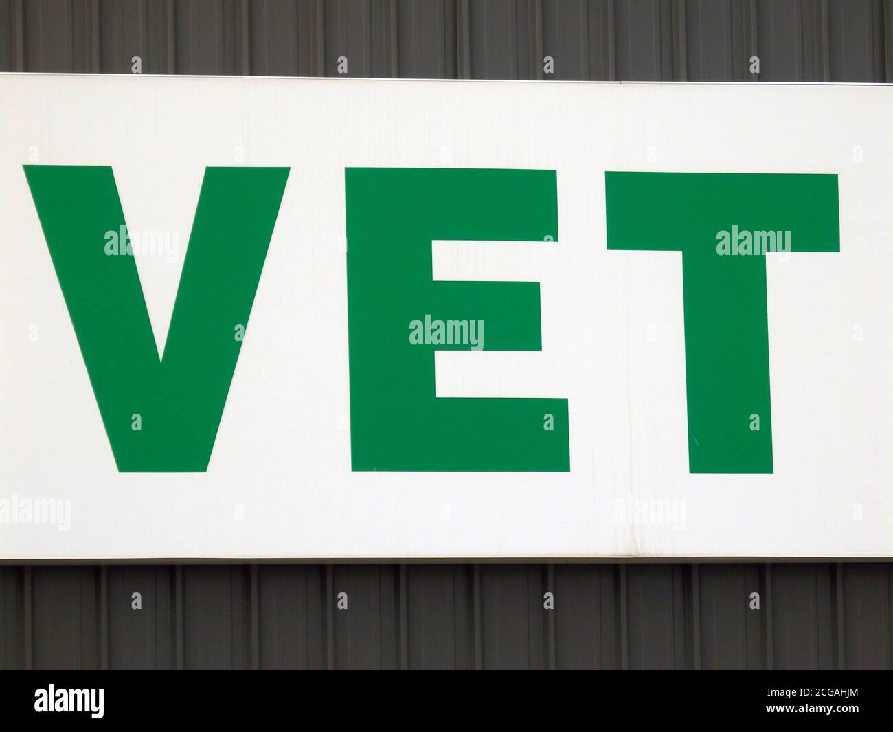 Ein Vet-Schild, Queensland, Australien Stockfoto