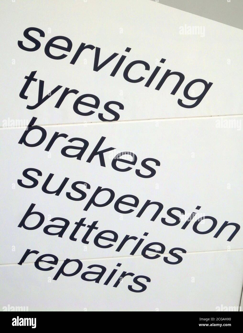 Auto-Service und Reparaturen Schild, Queensland, Australien Stockfoto
