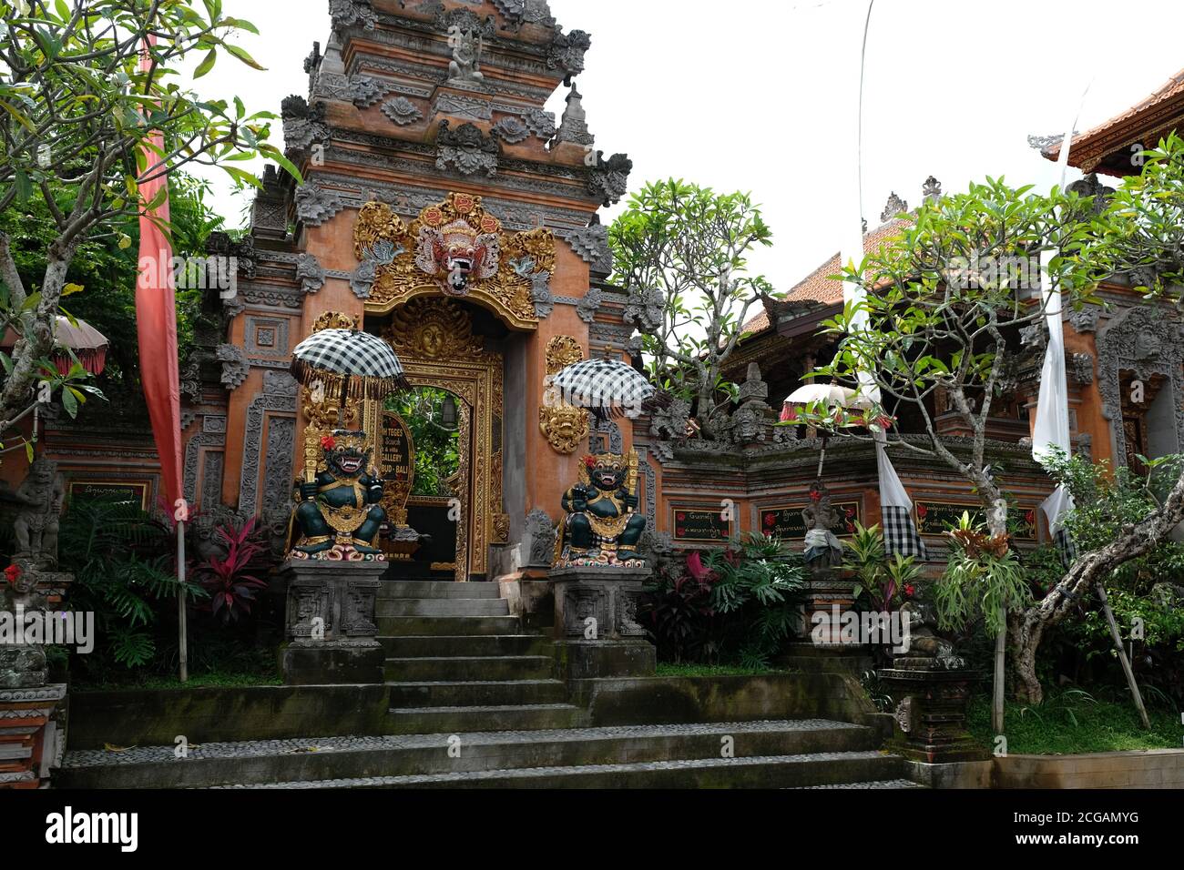 Bali Ubud Indonesia - balinesischer Familientempel Stockfoto