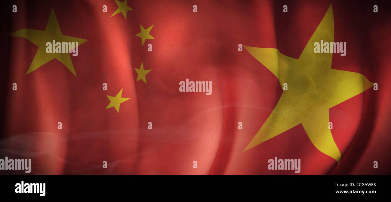 Flagge Bilder des Konzepts der internationalen Beziehungen zwischen China und Vietnam. Stockfoto