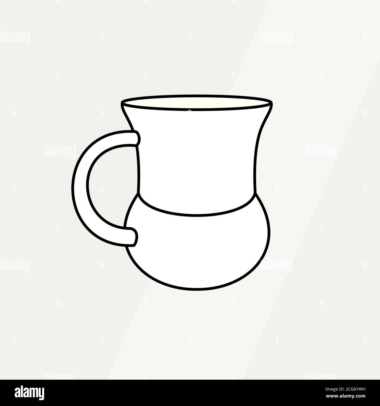 Teetasse einfache Form Vektor Illustration. Vektor Linie Illustration isoliert Tasse Logo Symbol Café Banner flayer Coffee Shop Stock Vektor