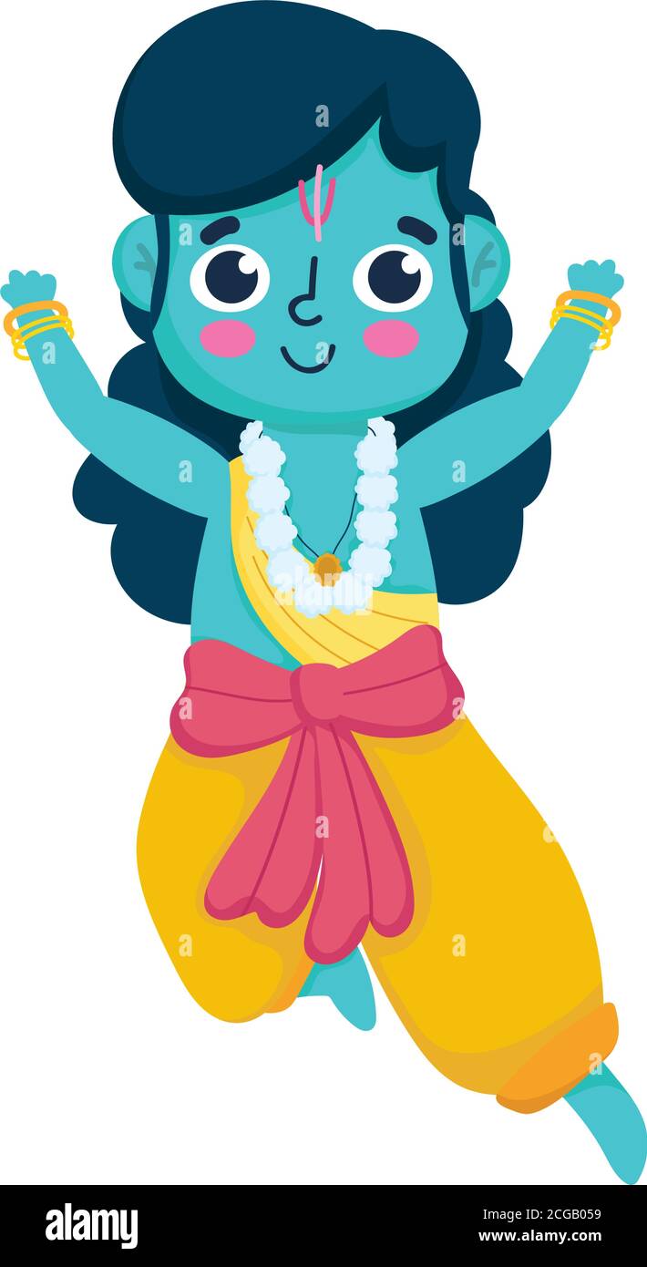 indian lord rama Cartoon Charakter traditionelle hinduismus Vektor ...
