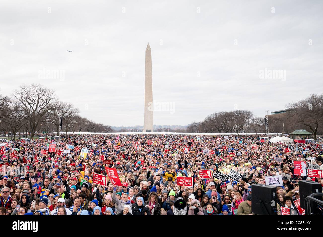 March for Life Gathering Freitag, 24. Januar 2020, in der National Mall in Washington, D.C., wo Präsident Donald Trump die Massen ansprach. (USA) Stockfoto