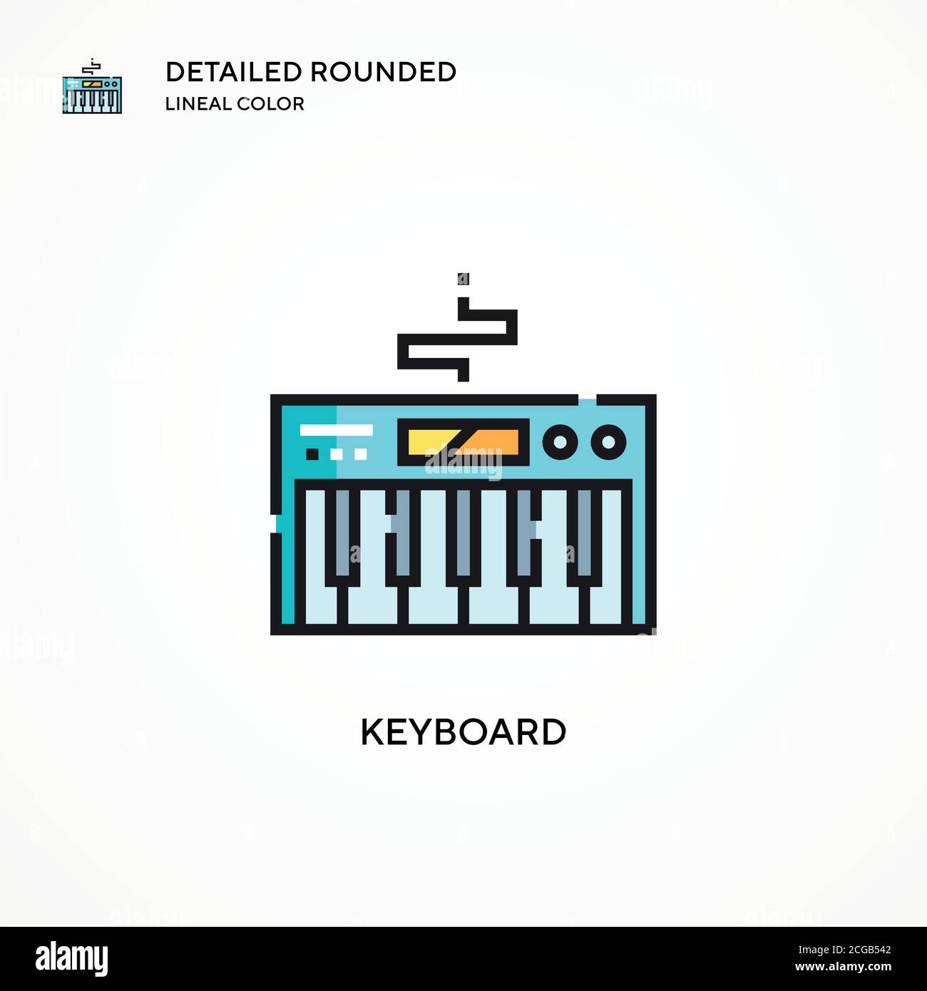 Vektorsymbol der Tastatur. Moderne Vektorgrafik Konzepte. Einfach zu bearbeiten und anzupassen. Stock Vektor