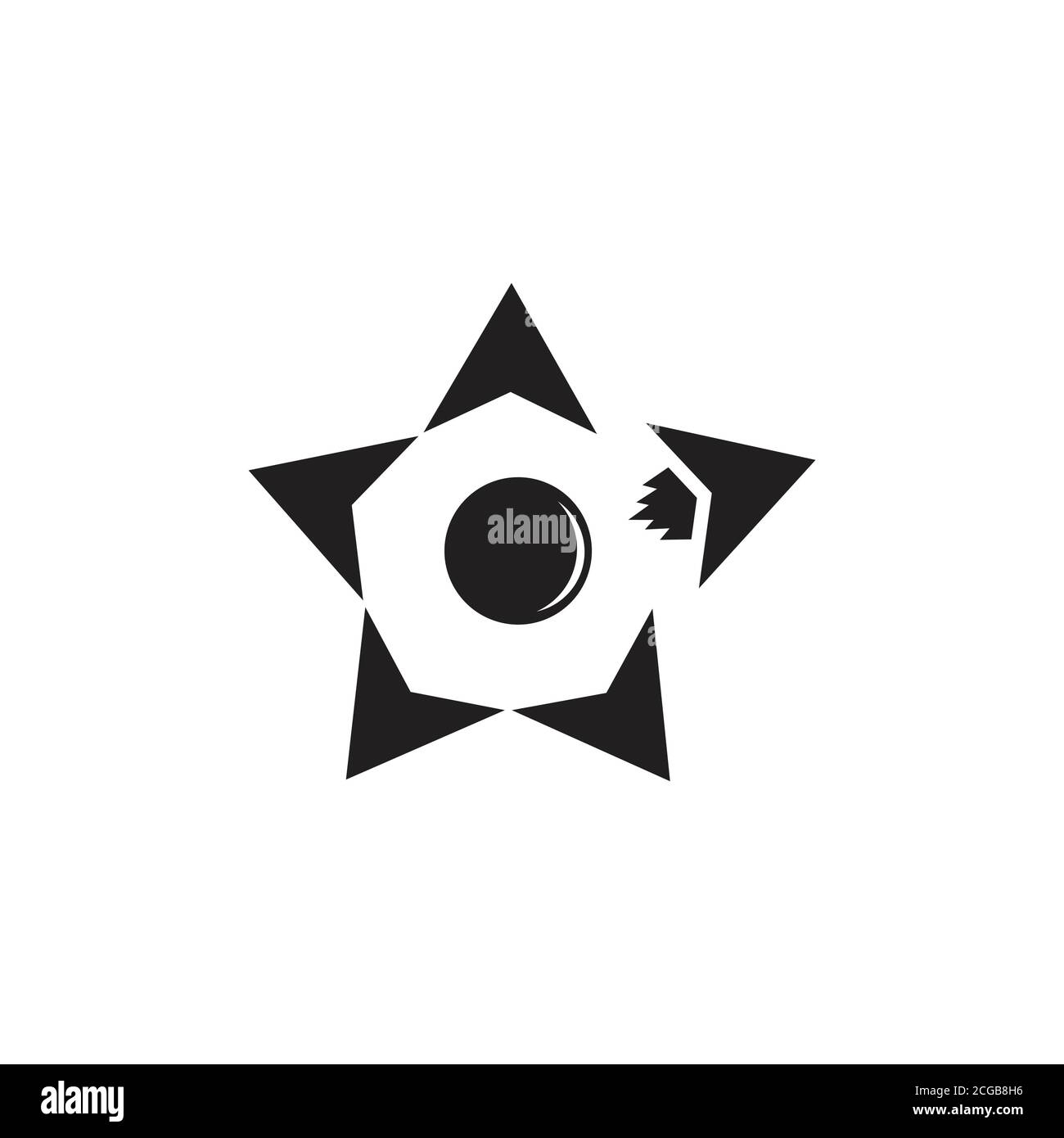 Star Space ship Bewegung Design logo Vektor Stock Vektor