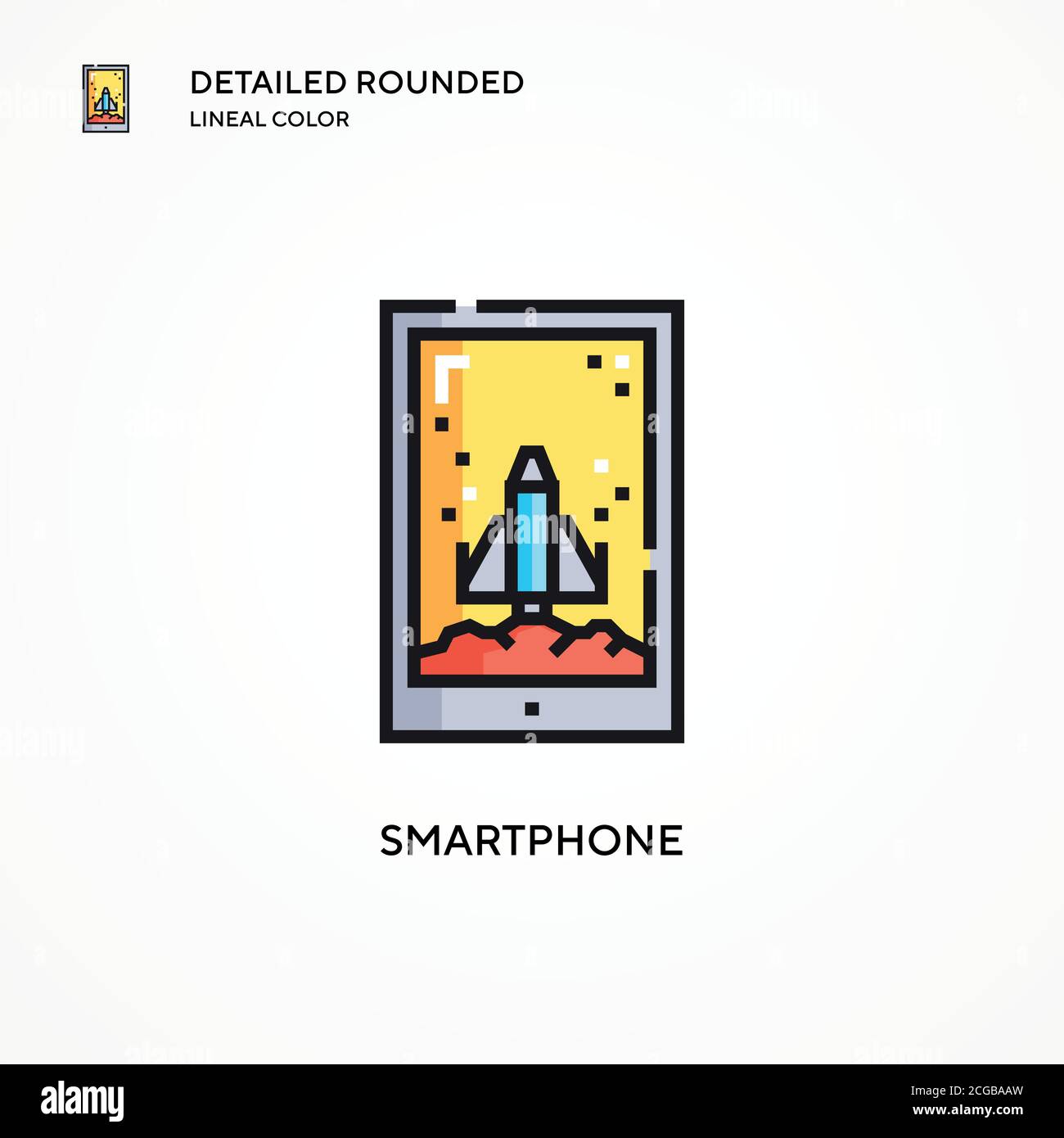 Smartphone-Vektorsymbol. Moderne Vektorgrafik Konzepte. Einfach zu bearbeiten und anzupassen. Stock Vektor