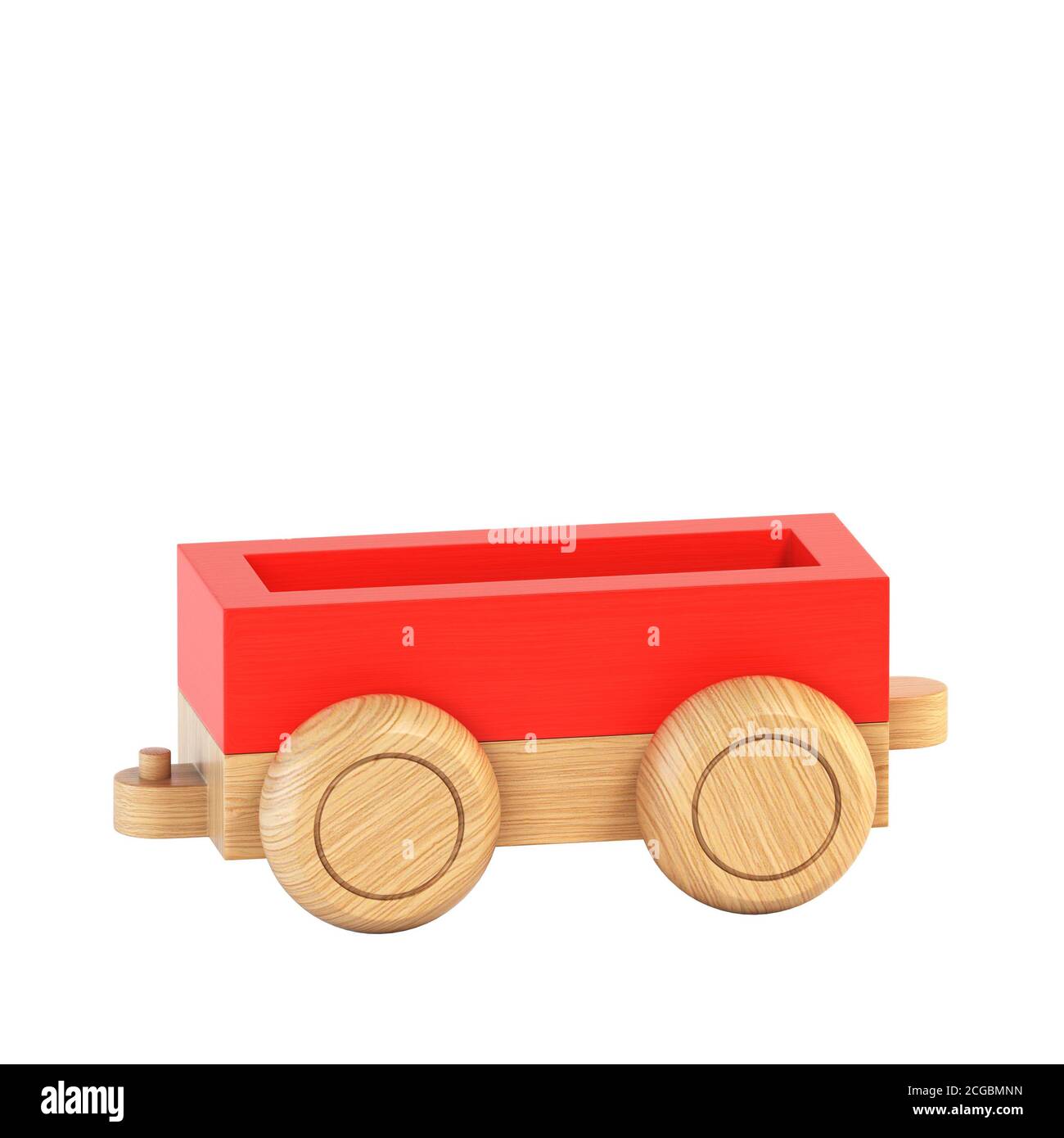 Eisenbahnwagen, Triebwagen, Wagen, Wagen 3d-Rendering, Teil des Zug-Zeichensatz Stockfoto