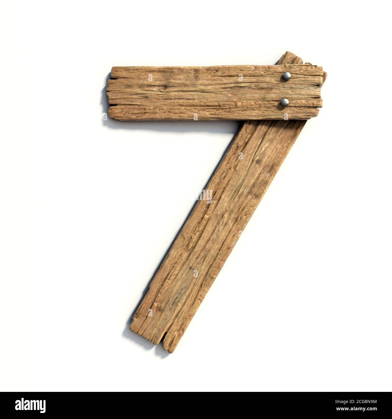 Holzfont, Plank font number 7 Stockfoto