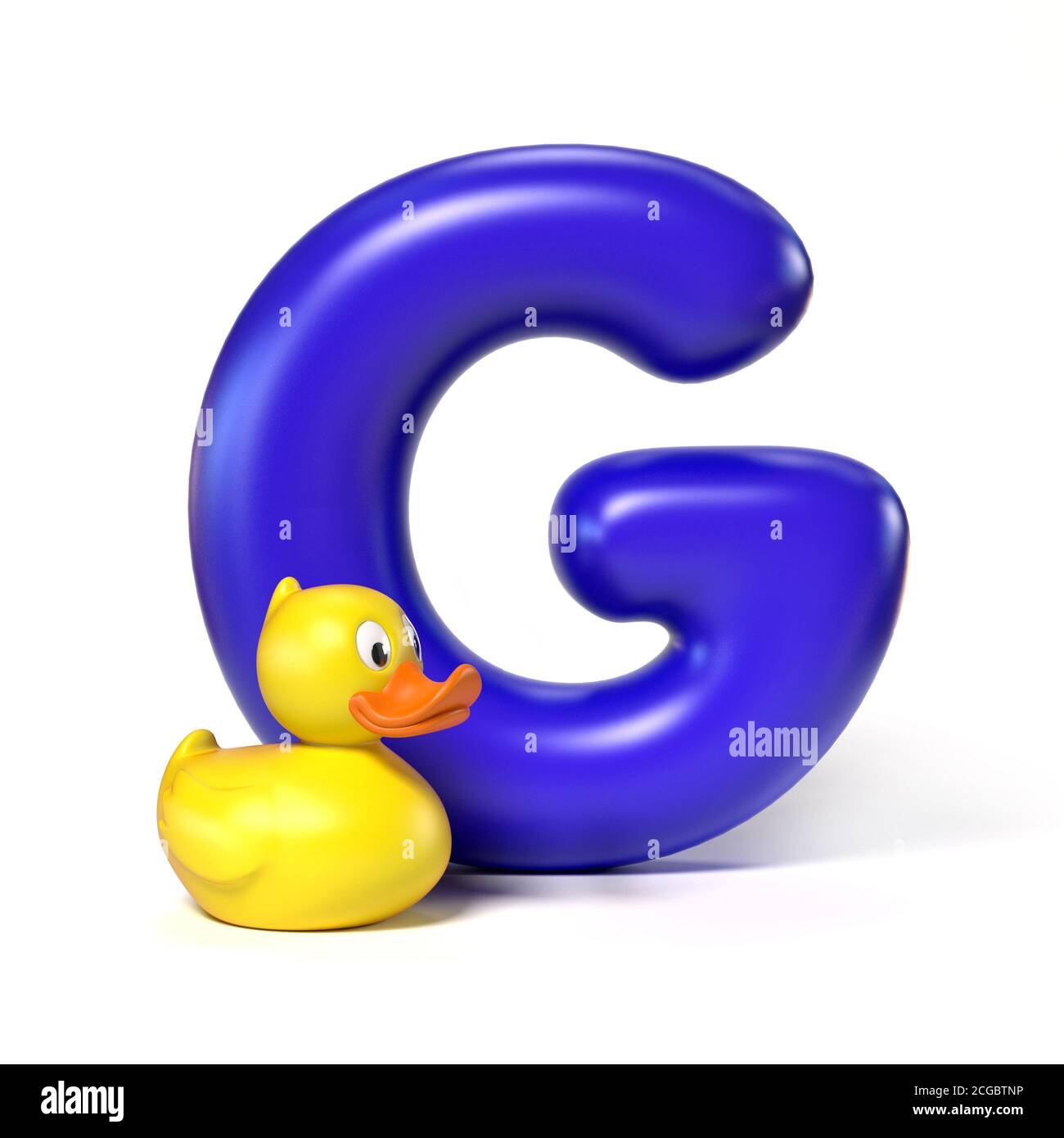 3D-Rendering von Toy Font Letter G Stockfoto