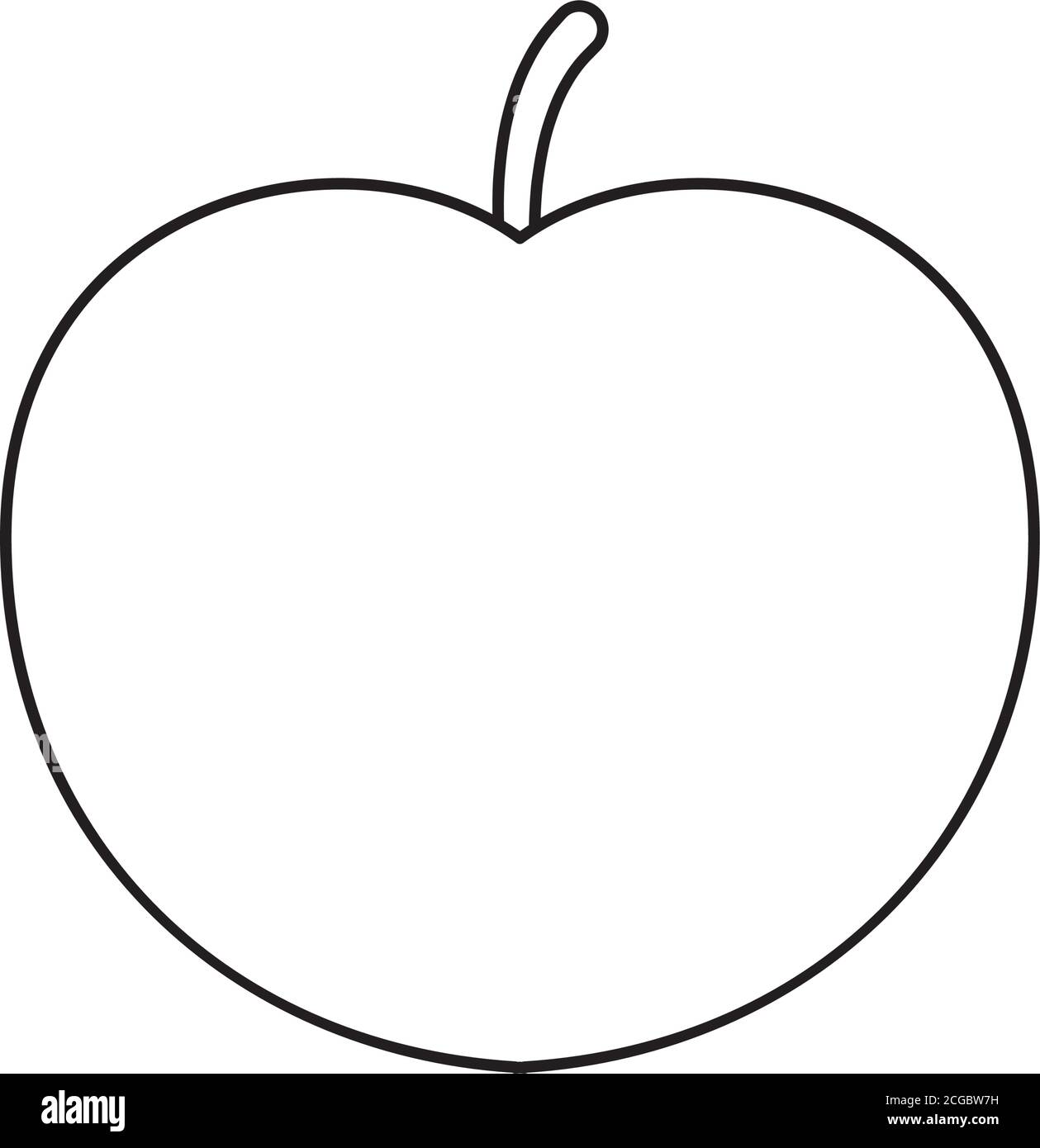 Apple Fruit Icon Over White Stockfotos Und Bilder Kaufen Alamy