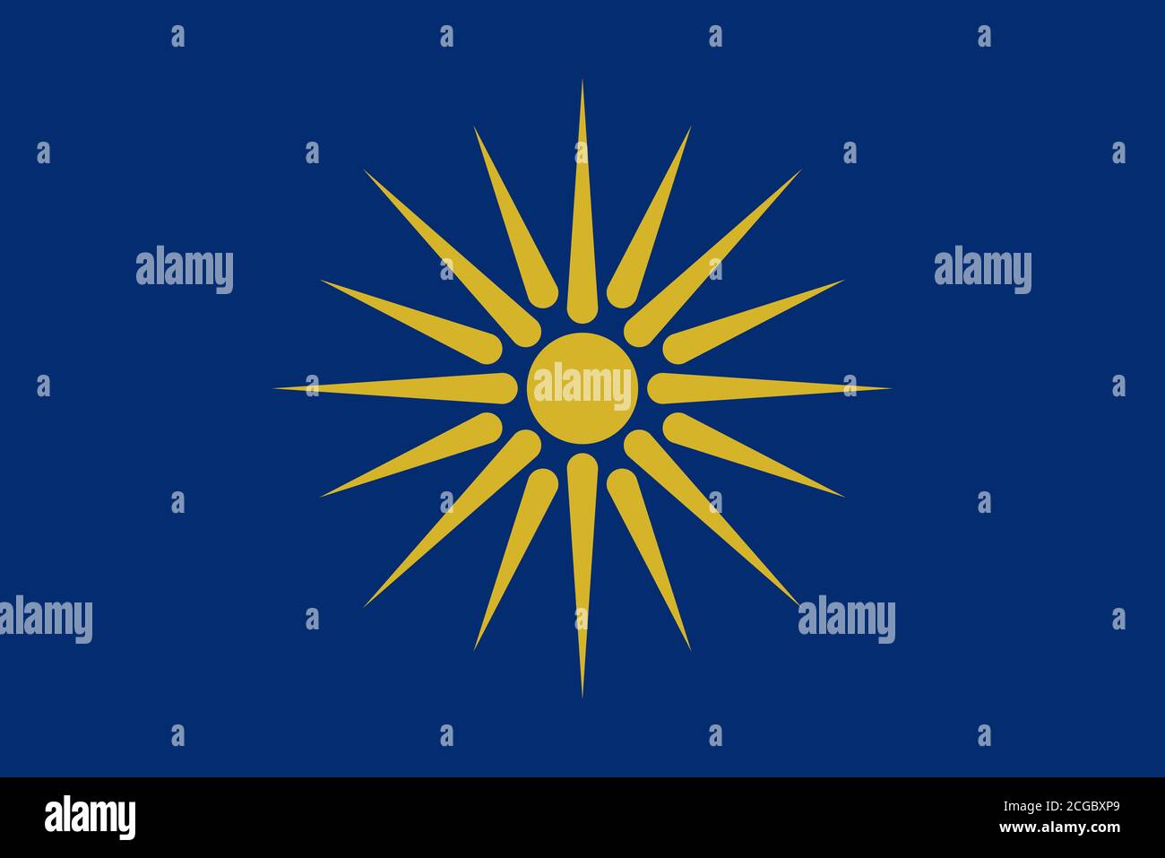 Zivilflagge von Mazedonien Griechenland Stockfoto