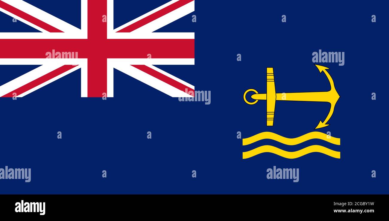 Royal Maritime Auxiliary Fensign Stockfoto