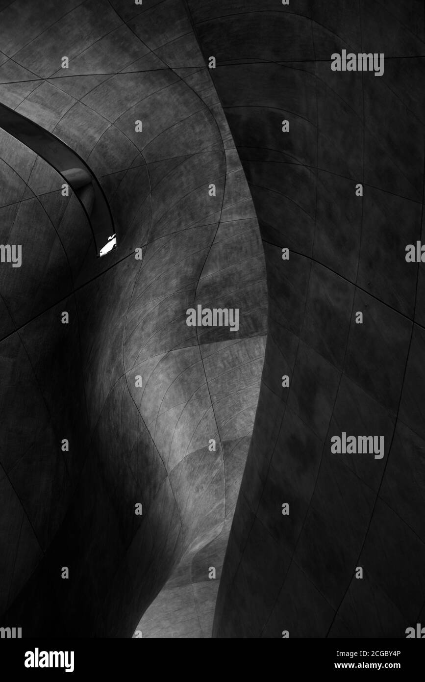 Innenansicht des Museums der Geschichte der polnischen Juden, erbaut 2005, Warschau, Polen. Stockfoto