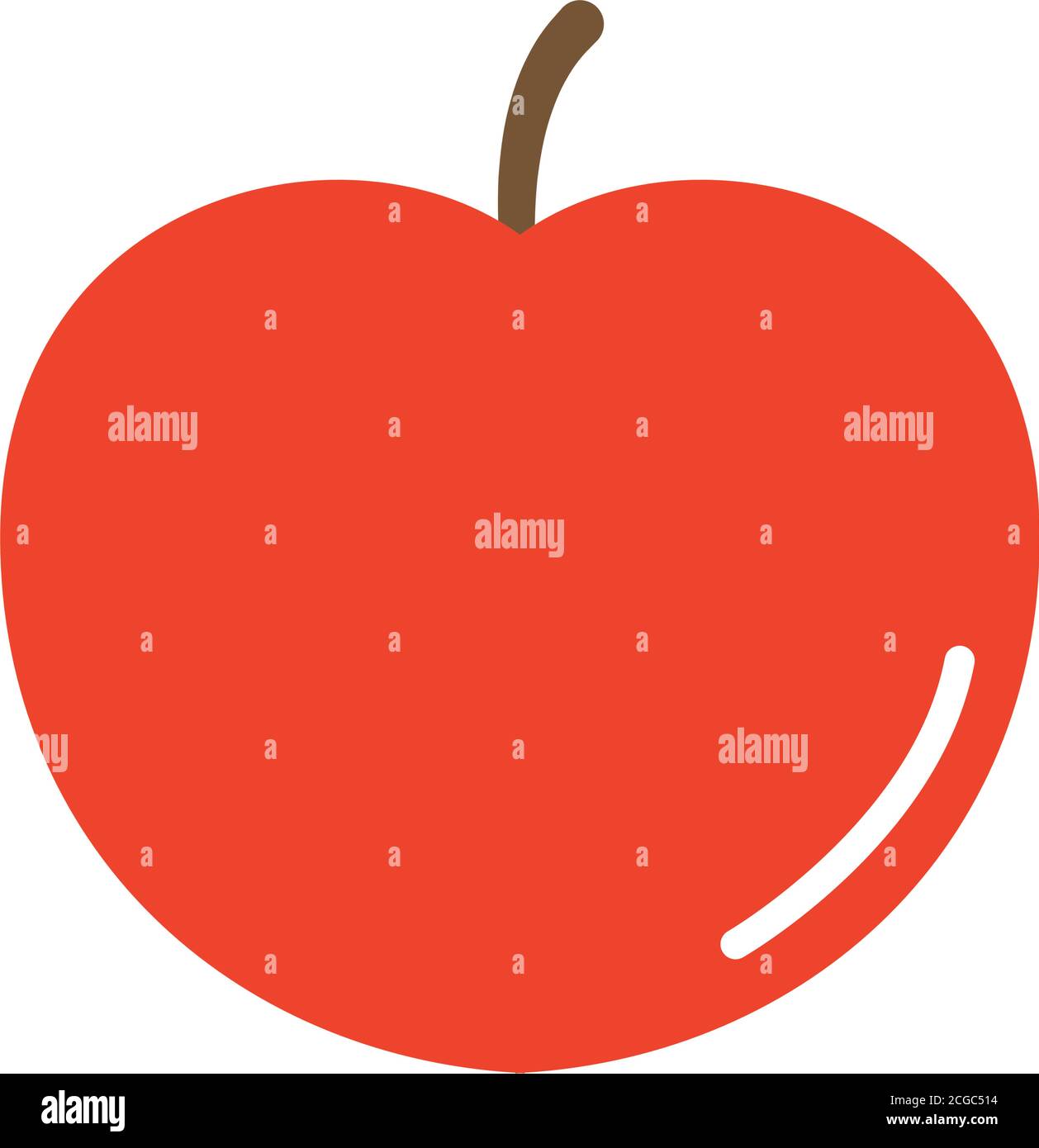 Apple Fruit Icon Over White Stockfotos Und Bilder Kaufen Alamy