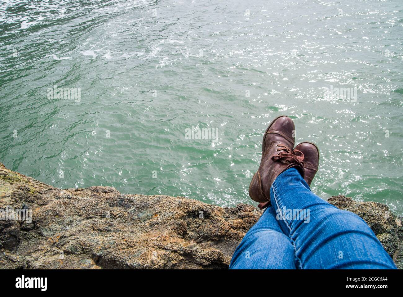 Stiefel über dem Meer in Trinidad, Humboldt County, Nordkalifornien Stockfoto