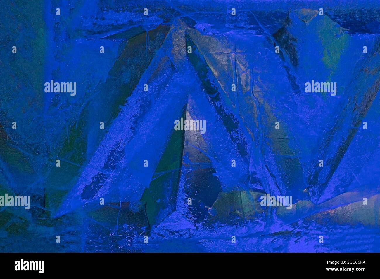 Blauer strukturierter Hintergrund aus Eis Stockfoto