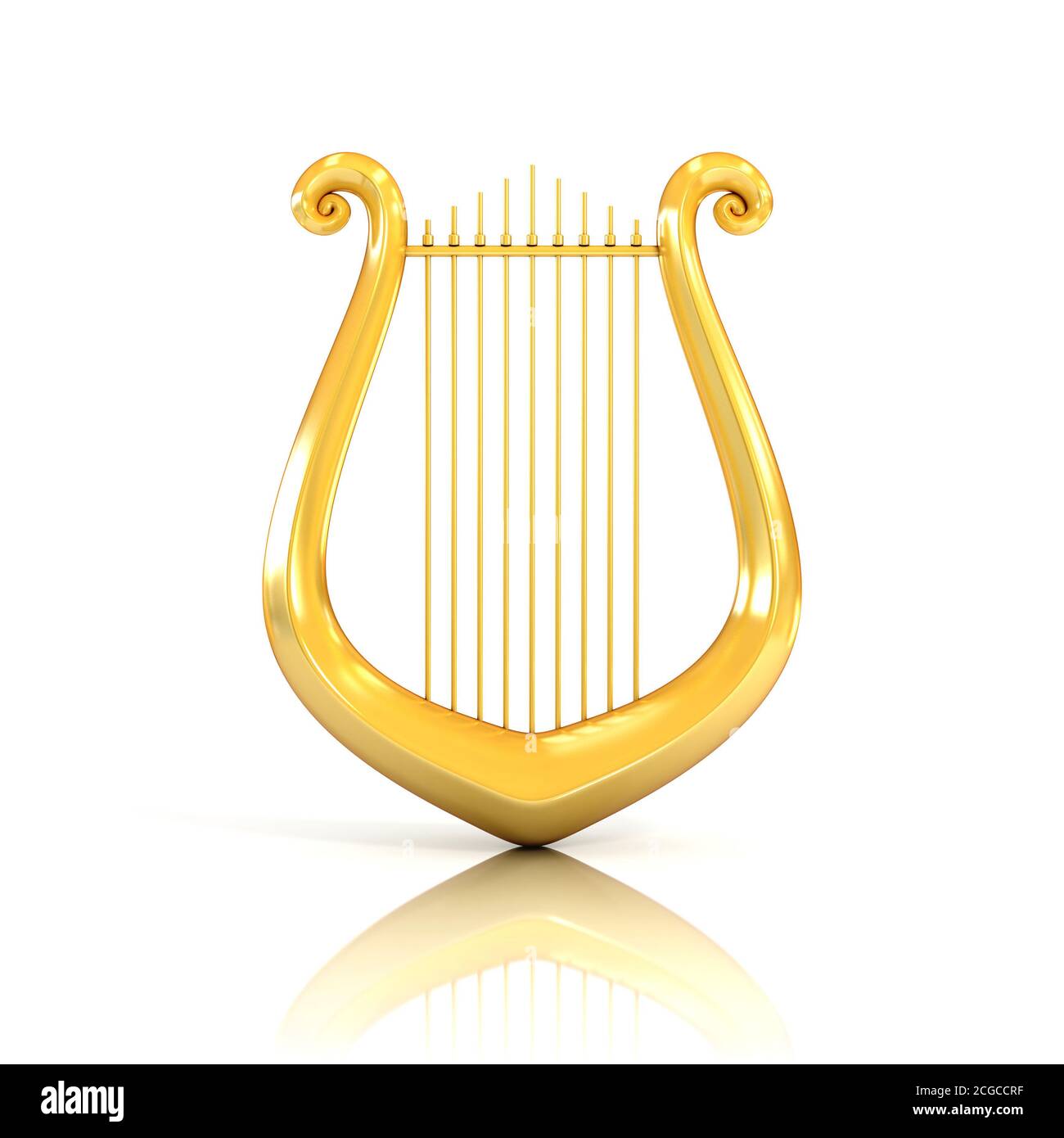 Lyre 3d-Darstellung isoliert auf Weiß Stockfoto Lyre 3d-Darstellung isoliert auf Weiß Stockfoto