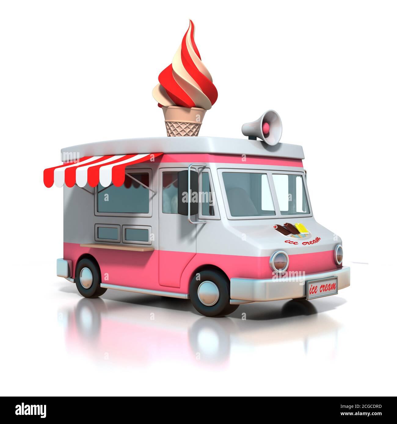 Eiswagen 3d-Illustration Stockfoto