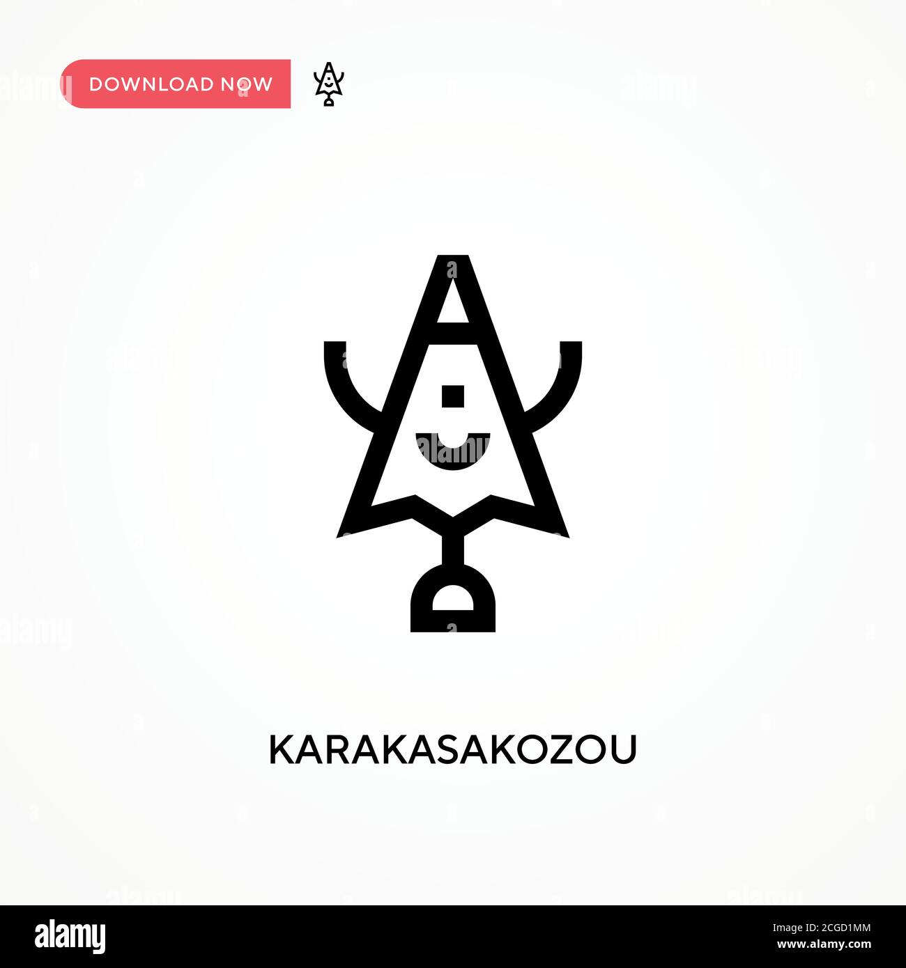 Karakasakozou einfaches Vektor-Symbol. Moderne, einfache flache Vektor-Illustration für Website oder mobile App Stock Vektor
