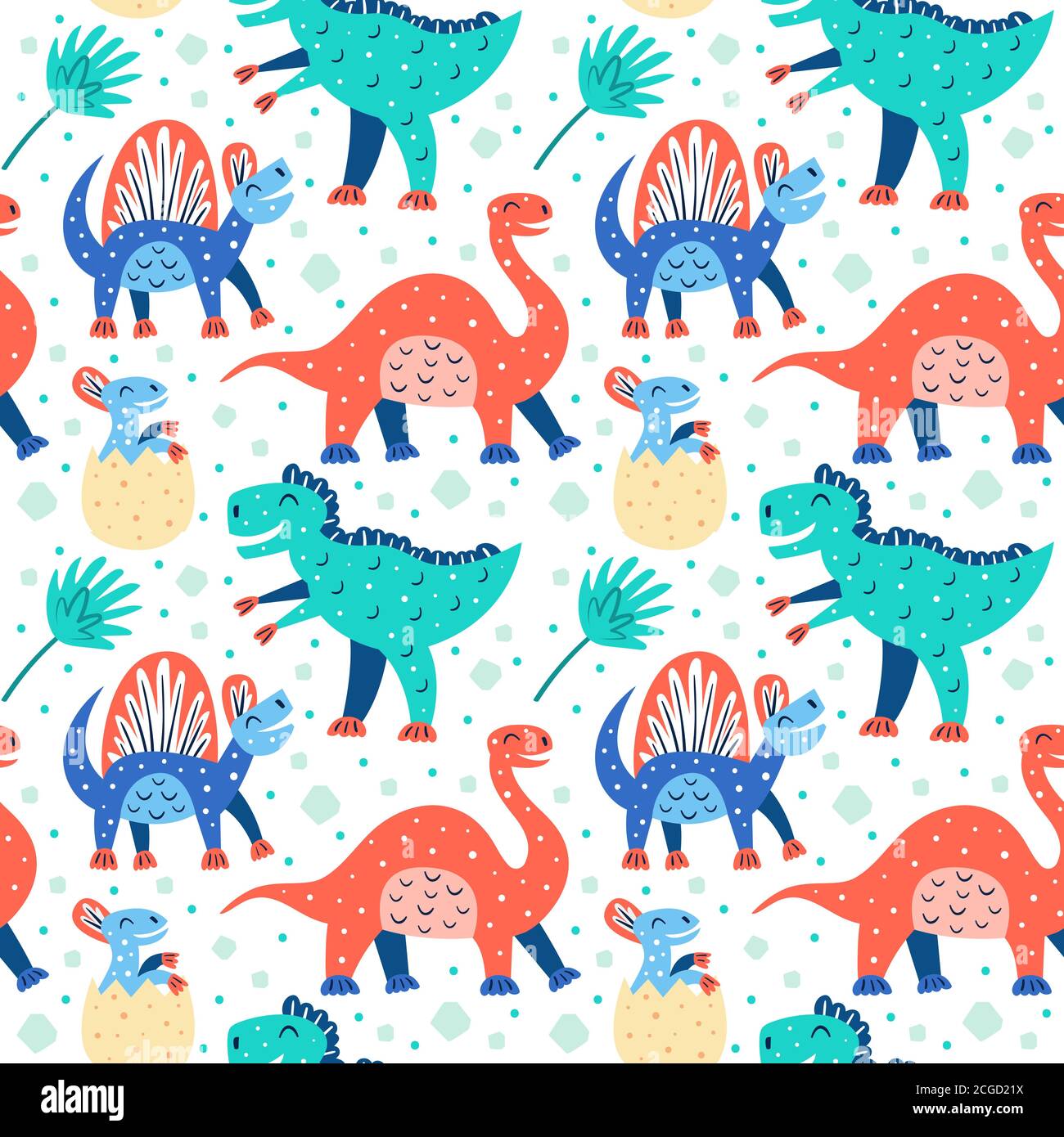 Set von kleinen niedlichen Dinosaurier. Triceratops, T-rex, Diplodocus, pteranodon, Stegosaurus. Prähistorische Tiere. Jurassic Welt. Flache Cartoon bunte vec Stock Vektor